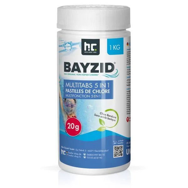 1 kg BAYZID Multitabs 20g 5in1 voor zwembaden
