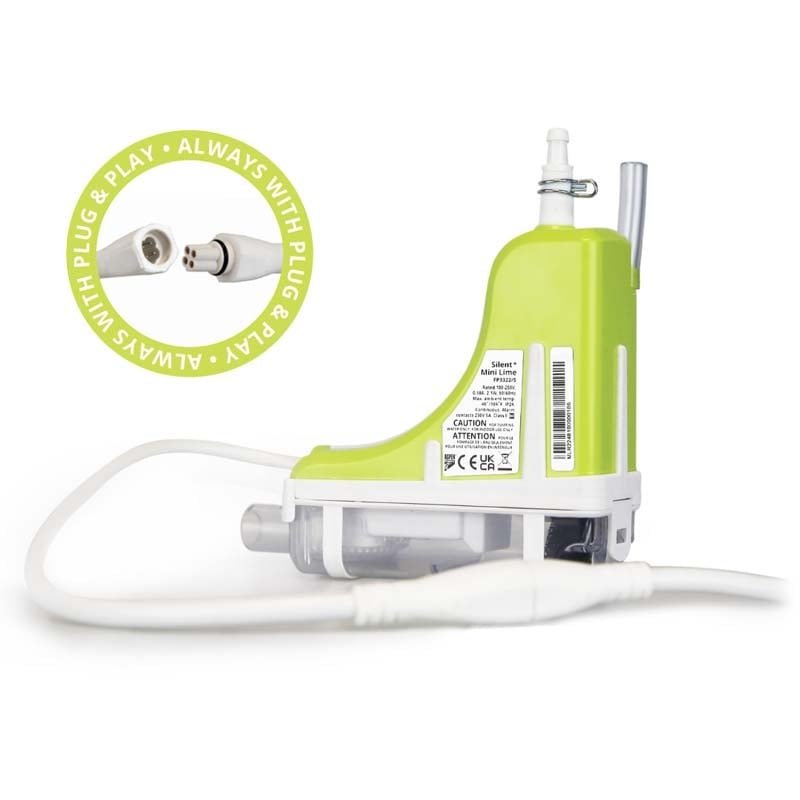 Airco Condenswaterpomp Mini Lime Silent+ 16dB Complete Set met Inoac Leidinggoot